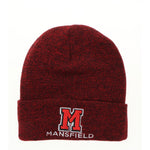 KNIT CUFF BEANIE SCARLET/BLACK MARLED