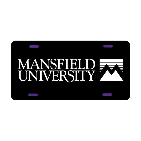 LICENSE PLATE WITH ETCHED MANSFIELD UNIVERSITY